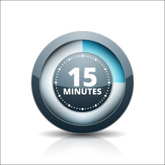 15 Minute Timer Clock button illustration