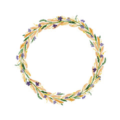 watercolor flower wreath