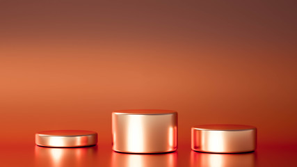 Beautiful, elegant background with a pedestal and a showcase. 3d illustration, 3d ..rendering.