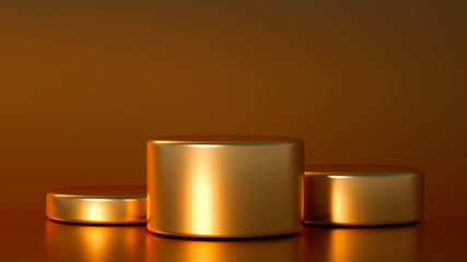 Beautiful, elegant background with a pedestal and a showcase. 3d illustration, 3d ..rendering.