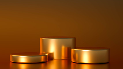 Beautiful, elegant background with a pedestal and a showcase. 3d illustration, 3d ..rendering.