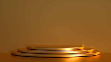 Beautiful, elegant background with a pedestal and a showcase. 3d illustration, 3d ..rendering.