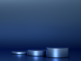 Beautiful, elegant background with a pedestal and a showcase. 3d illustration, 3d ..rendering.