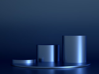 Beautiful, elegant background with a pedestal and a showcase. 3d illustration, 3d ..rendering.