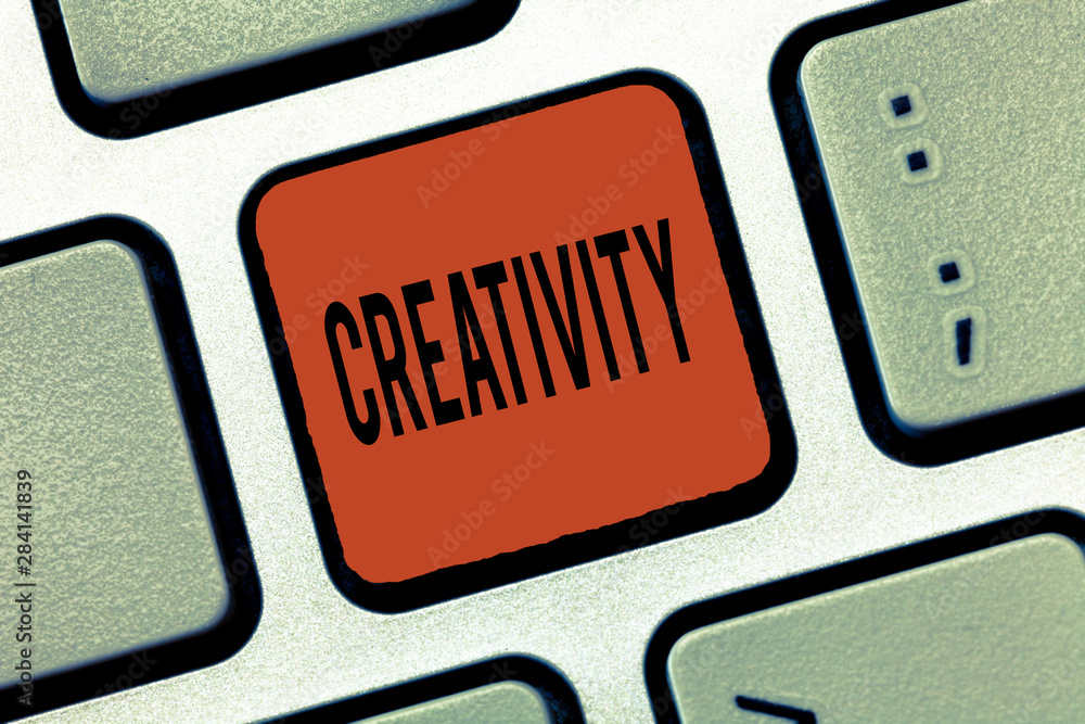 Poster writing note showing creativity. business photo showcasing use of imagination or original ideas to c