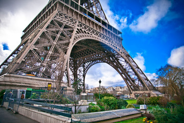 Eiffel tower from the very bottom