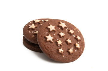 Fototapeta na wymiar chocolate cookies with stars