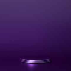 Beautiful, elegant background with a pedestal and a showcase. 3d illustration, 3d ..rendering.