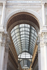 Fototapeta na wymiar Cathedral Square. Galleria Vittorio Emanuele II. Milan Italy.