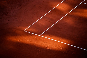 View on a tennis court and baseline - 284142622