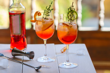 Aperol cocktaile background