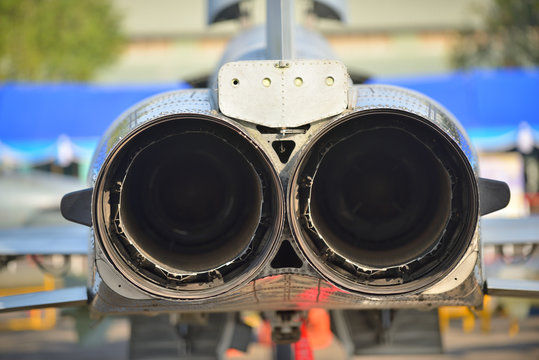 Aircraft parked in the airport and flight show at Wing 21, Ubon Ratchathani  Thailand.on January 12, 2019