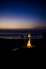 Beach candle light in Bali