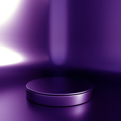 Beautiful, elegant background with a pedestal and a showcase. 3d illustration, 3d ..rendering.
