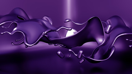 Beautiful, elegant background with a pedestal and a showcase. 3d illustration, 3d ..rendering.