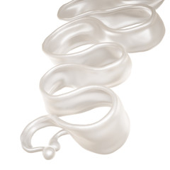 Splash of bright liquid on a white background. 3d illustration, 3d rendering.