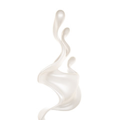 Obraz premium Splash of bright liquid on a white background. 3d illustration, 3d rendering.