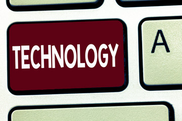 Writing note showing Technology. Business photo showcasing Application of scientific knowledge for practical purposes.
