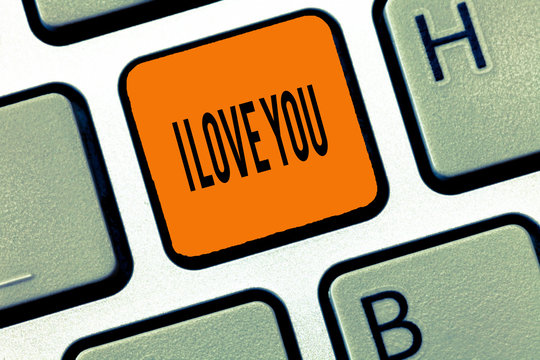 Conceptual hand writing showing I Love You. Business photo text Expressing roanalysistic feelings for someone Positive emotion.