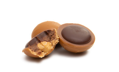 chocolate truffles isolated