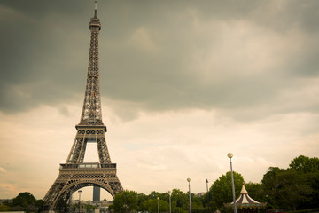 Eiffel tower in paris city
