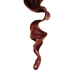 Splash of chocolate 3d illustration, 3d rendering.