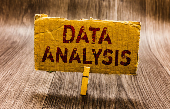 Conceptual hand writing showing Data Analysis. Business photo text Translate numbers to Analytical Conclusion Forecasting Paper notes reminders question mark asking important answer - Powered by Adobe