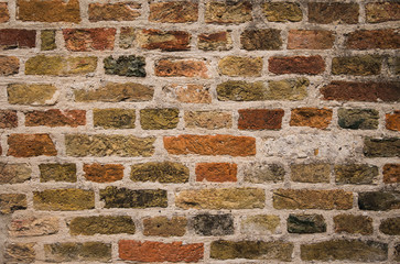 Old brick wall texture as a background. Abstract backdrop