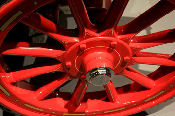 red vintage wheel