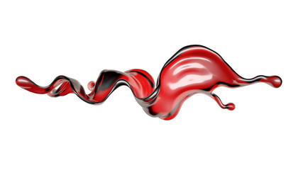 Splash of wine on a white background. 3d illustration, 3d rendering.