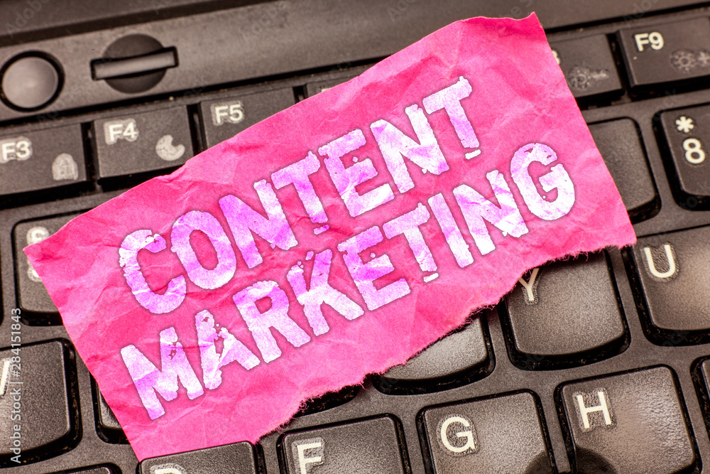 Poster writing note showing content marketing. business photo showcasing involves the creation and sharing 