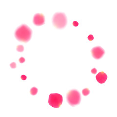 Rose gold petals flying cosmetics vector background.