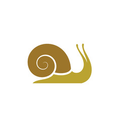 Snail. Logo. Slow snail on white background 