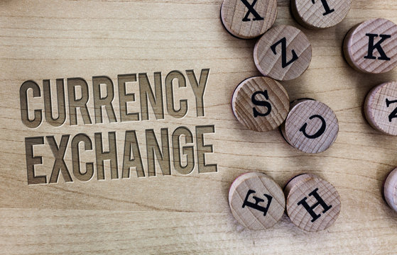 Conceptual hand writing showing Currency Exchange. Business photo showcasing Process of changing one currency into another ForEx.