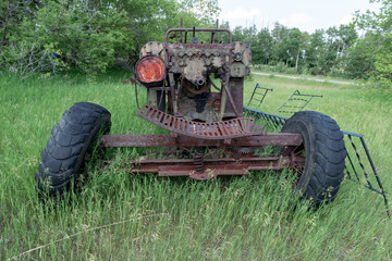 Obraz premium tractor in a field