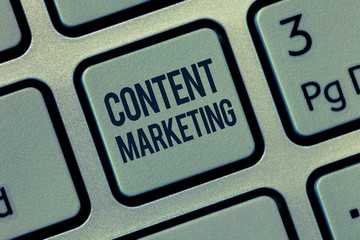 Word writing text Content Marketing. Business concept for Involves the creation and sharing of...