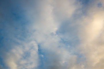 white clouds on blue sky
