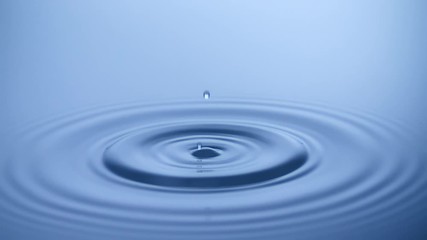 slow motion shot of drop of water falling on water surface - Powered by Adobe