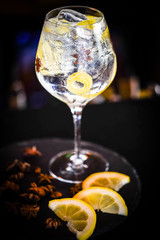 tonic gin with anise and fresh lemon