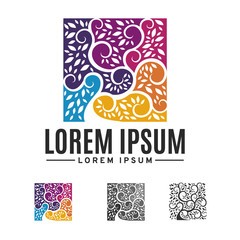 Square Tree Ornament Set of 4