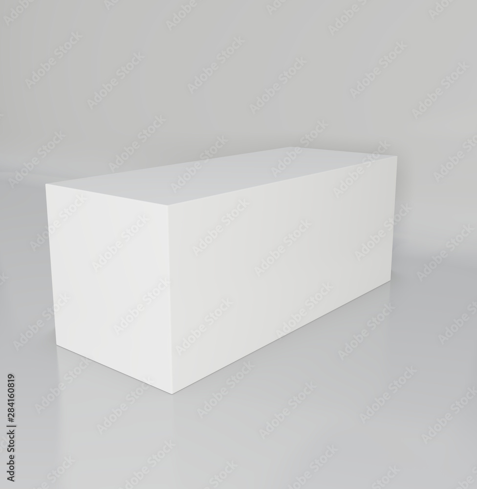 Poster empty room with a pedestal for presentation. 3d rendering