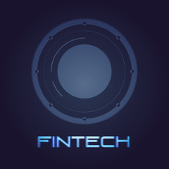 security eye fintech icon vector ilustration