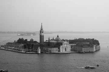 Fototapeta premium Venice winter mysterious romantic: San Giorgio Maggiore island .