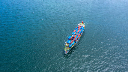 Container Ship Vessel Cargo Carrier. import export logistic and export products worldwide