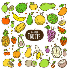 Fruits Cartoon Color Illustration