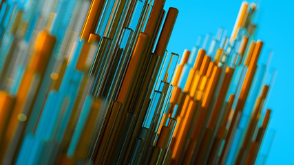 Obraz premium Geometry abstract background. 3d illustration, 3d rendering.