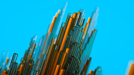 Geometry abstract background. 3d illustration, 3d rendering.