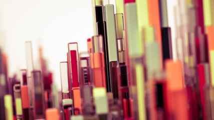 Obraz premium Geometry abstract background. 3d illustration, 3d rendering.