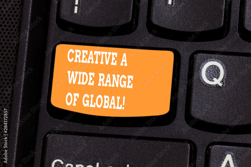 Fototapete handwriting text writing creative a wide range of global. concept meaning spread creativity around t