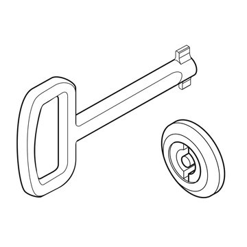 Schaltschrankschl&uuml;ssel [schwarz-wei&szlig;]